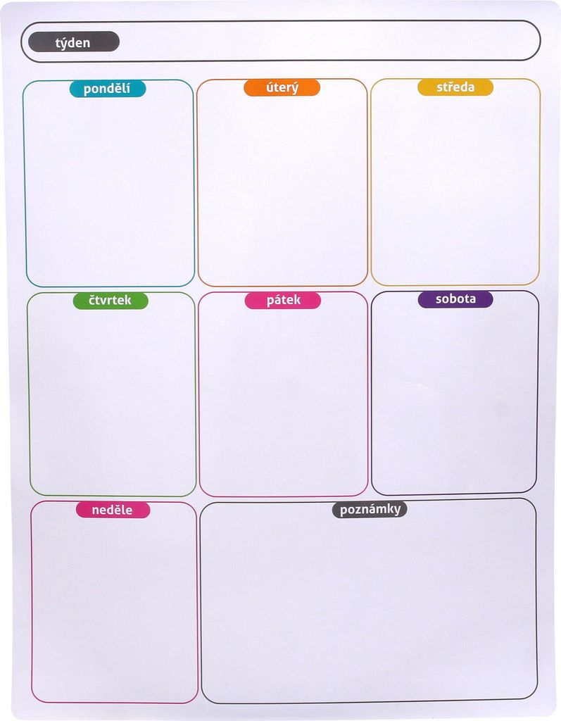 Calendrier hebdomadaire magnétique 43x33cm Image du produit 