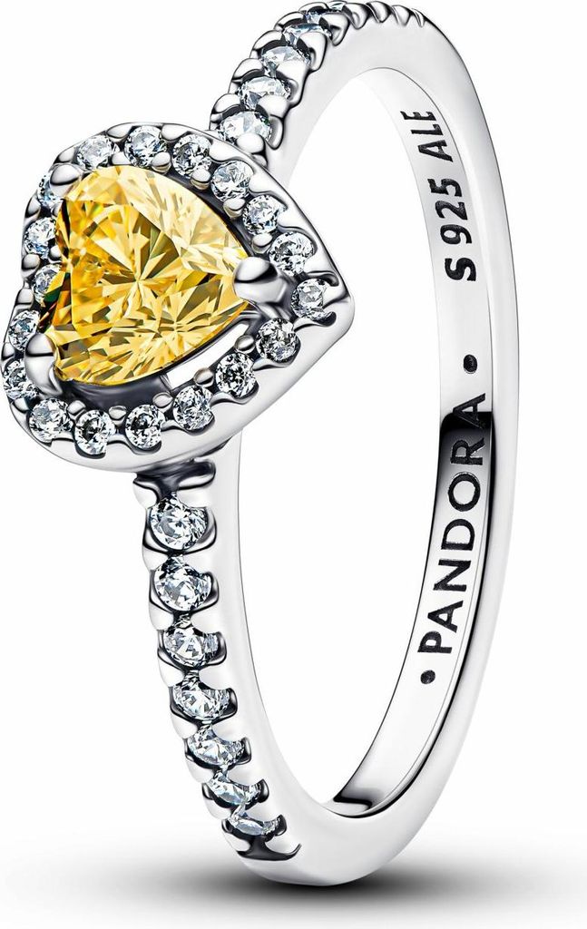 Pandora Funkelndes Erhabenes Herz Ring 198421C06 Damenring, Ringgröße:56