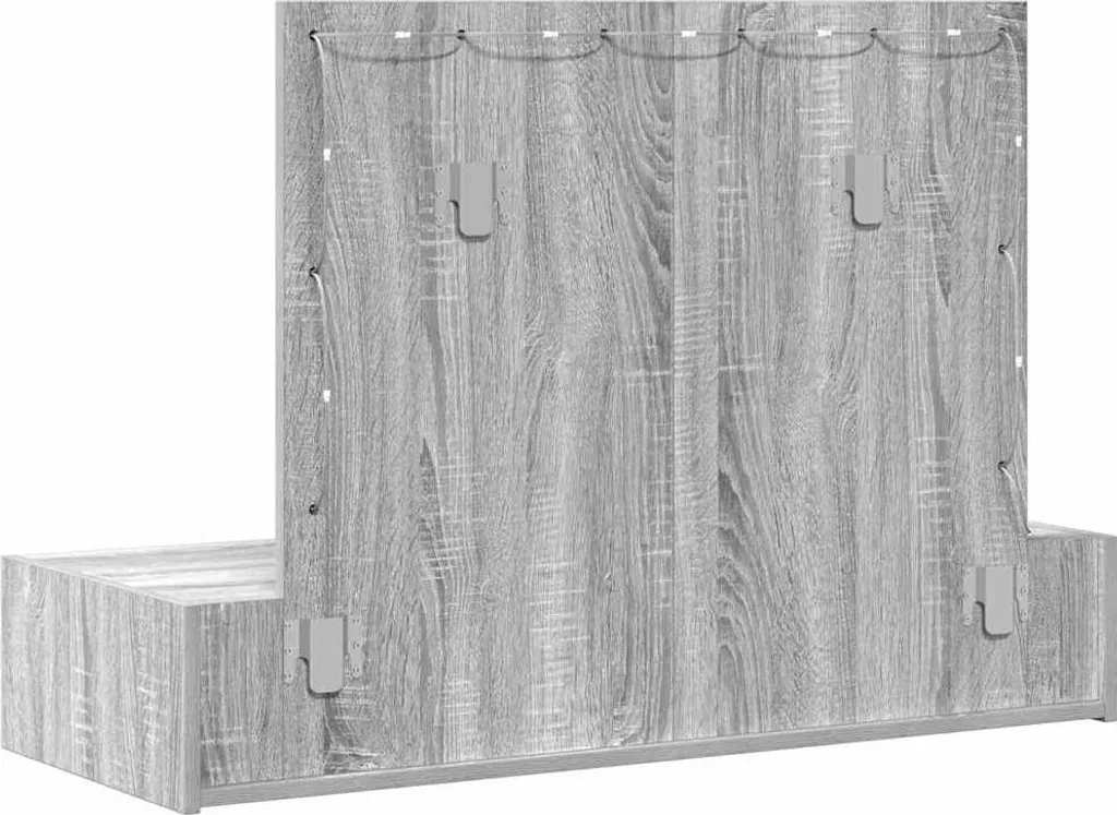 SYFAX Tavolo Trucco 100cm Grigio - Mobile Robusto in Legno Multistrato - 7