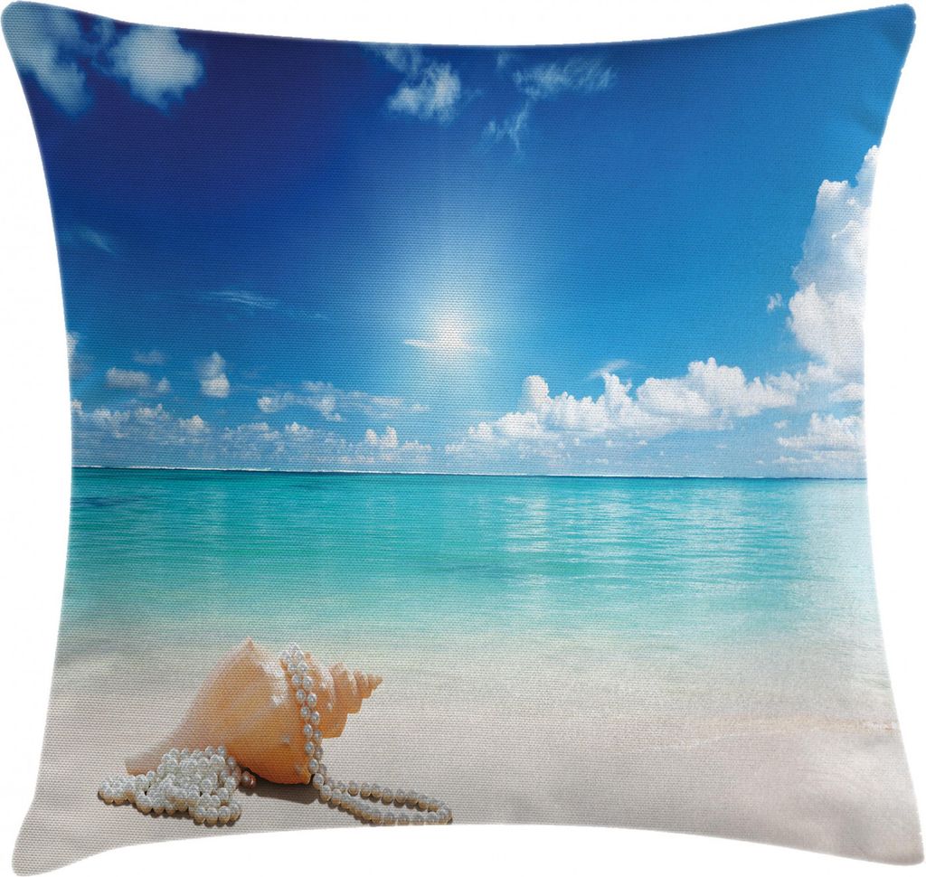 ABAKUHAUS Ozean Kissenbezug, Seashells tropischen Strand, Waschbar mit Reißverschluss Kissenhülle mit Farbfesten Klaren Farben Beidseitiger Druck...