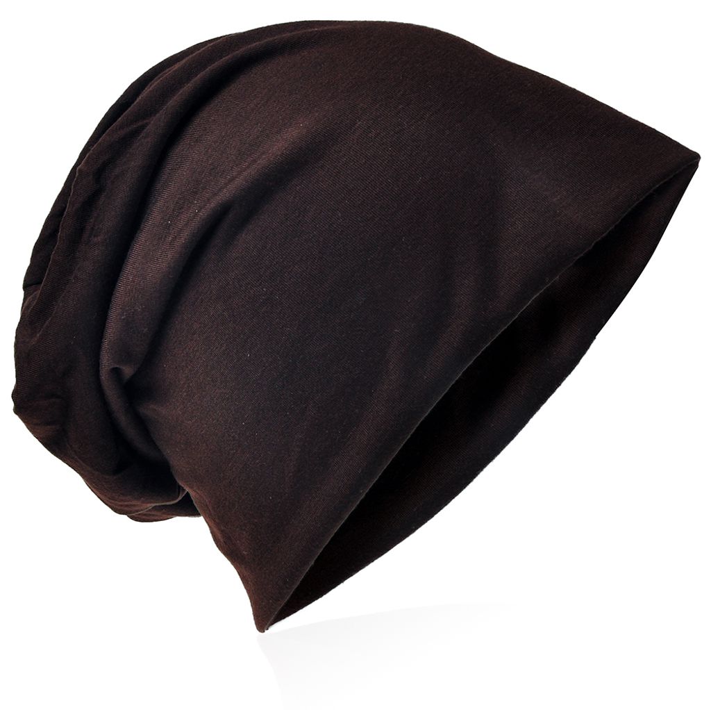 Beanie Muetze Unifarbe Sattelbraun
