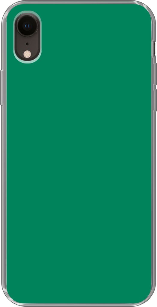 MuchoWow Handyhülle Schutzhülle Hülle für Telefoonhoesje iPhone XR Grün - Wald - Farben Silikon Softcase Handy Hülle - Schutzdeckel