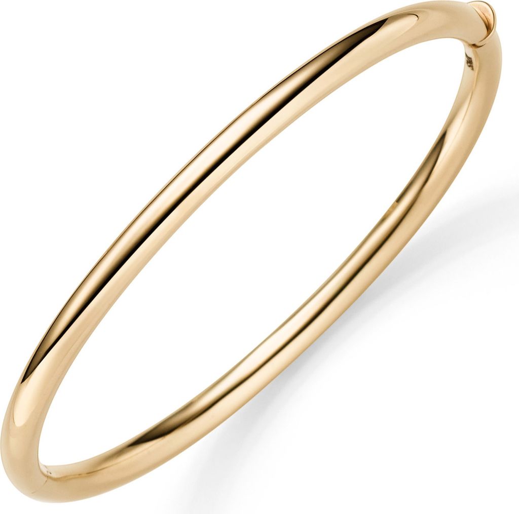 Armreif Armband Armschmuck aus 585 Gold Gelbgold 4mm breit glänzend oval 60x49mm