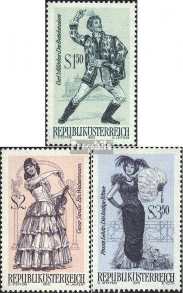 Briefmarken Österreich 1970 Mi 1331-1333 (kompl.Ausg.) Produktbild 