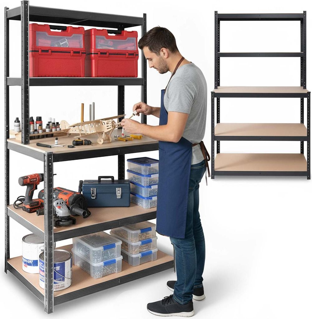 Humberg HR-855 Kovový regál s pracovným stolom 180 x 100 x Obrázok produktu 