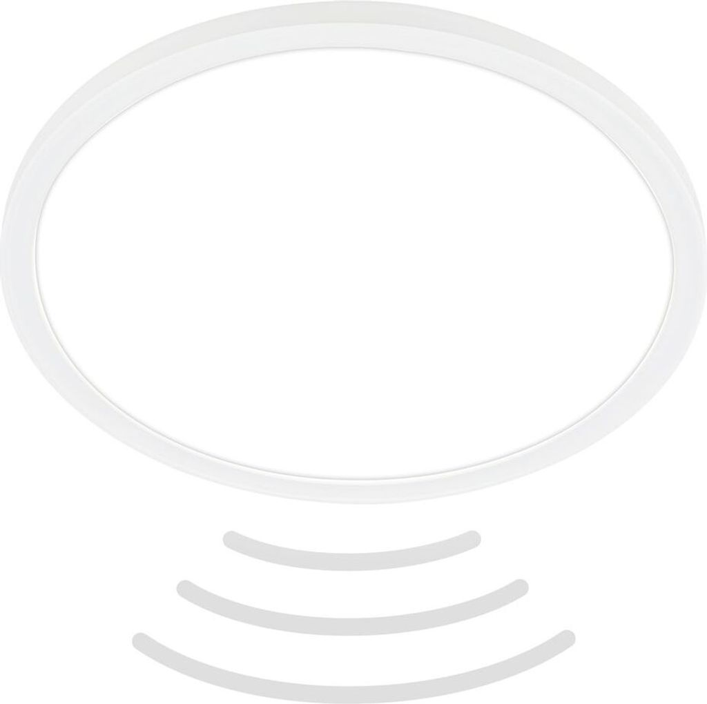 A white ring and three smaller white rings are shown against a white background.