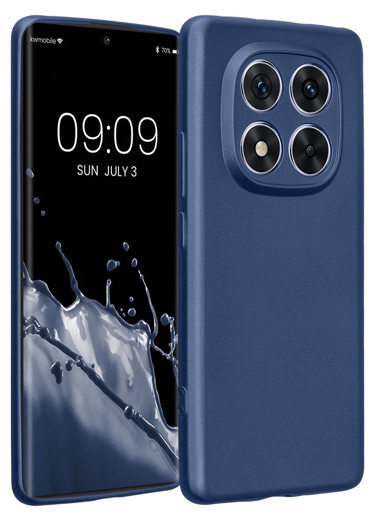 kwmobile Handyhülle für Xiaomi Redmi Note 14 Pro 5G / Poco X7 Hülle - weiche Silikon Case metallisch schimmernd - Schutzhülle Cover - Metallic