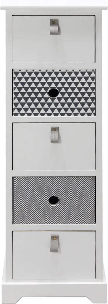 Petit meuble de rangement 5 tiroirs pour chambre ou entrée bois gris