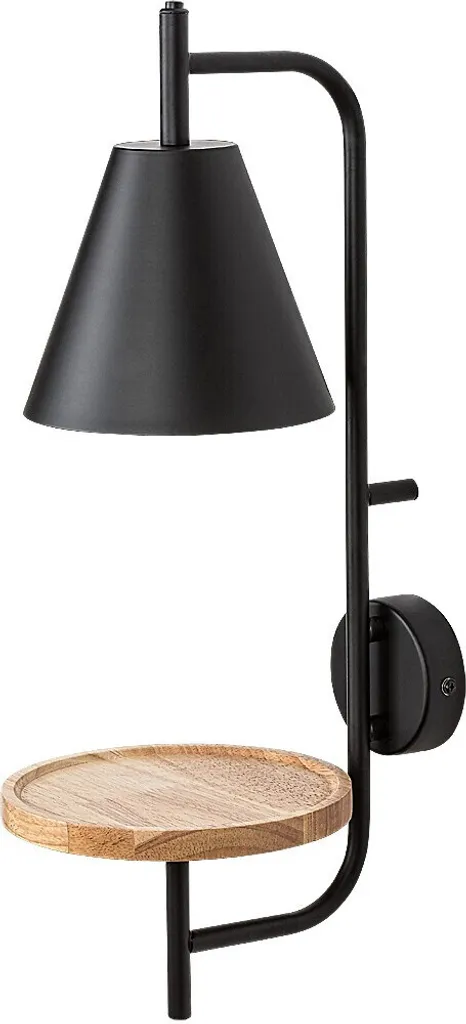 Applique Luxury Modern Rabalux Azome Nera e Legno Mensola E27
