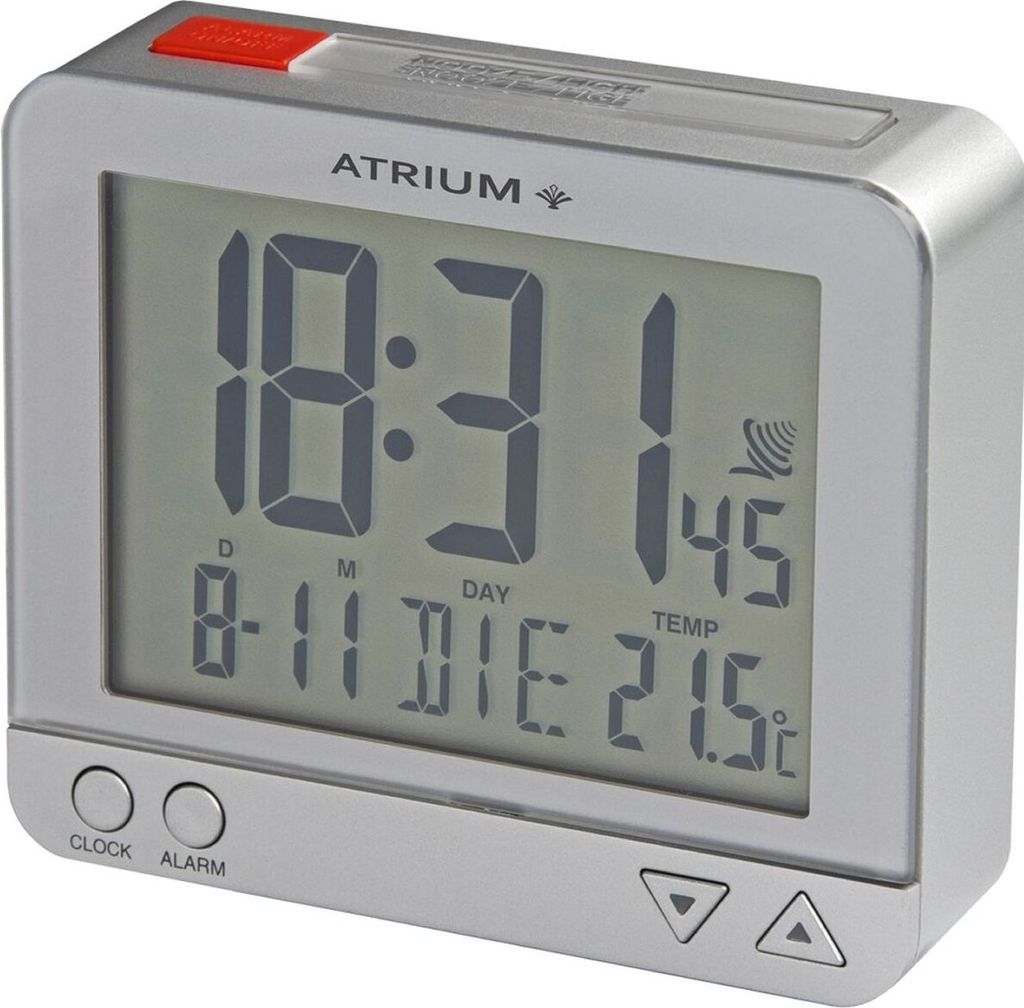 ATRIUM A760-19 Funkwecker Wecker Datum Alarm Digital silber
