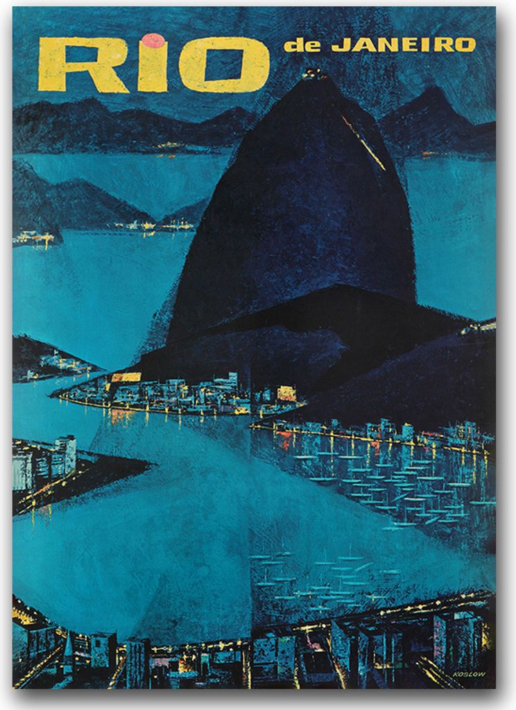 Poster - Canvas - Leinwand - 59,4 cm x 84,1 cm - Fotoposter - Leinwandkunst - Rio de Janeiro, Brasilien
