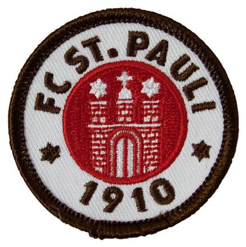 FC St. Pauli Aufnäher Logo Klein Mehrfarbig, Original Produktbild 