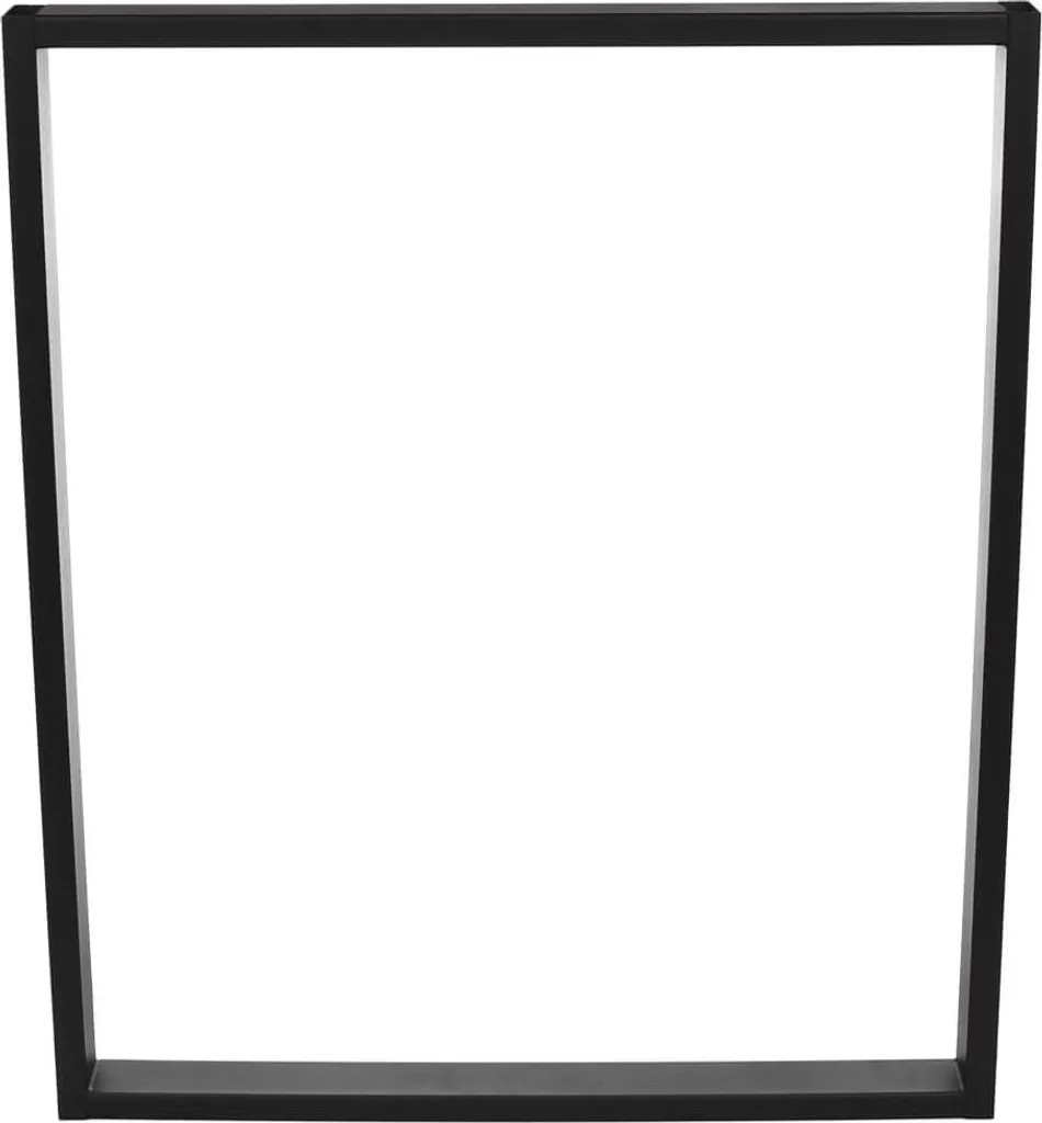 Pied de table en métal noir 40x72cm robuste avec finition époxy mate - 5