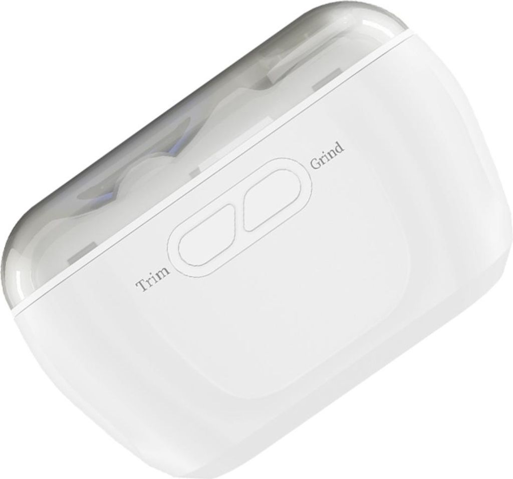 INF Elektrischer Nagelfräser wiederaufladbar 3-Stufen LED Licht USB-C Handgerät für Salon und Zuhause Weiß