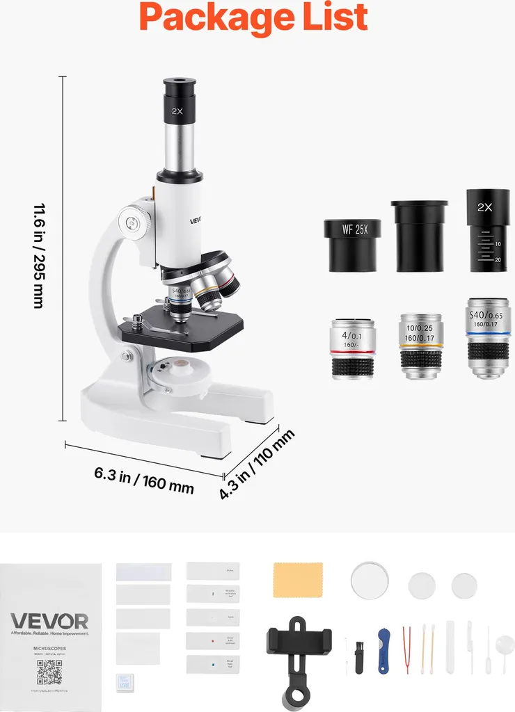 Microscope de Laboratoire 2000X : Image Nette et Support Téléphone - 7