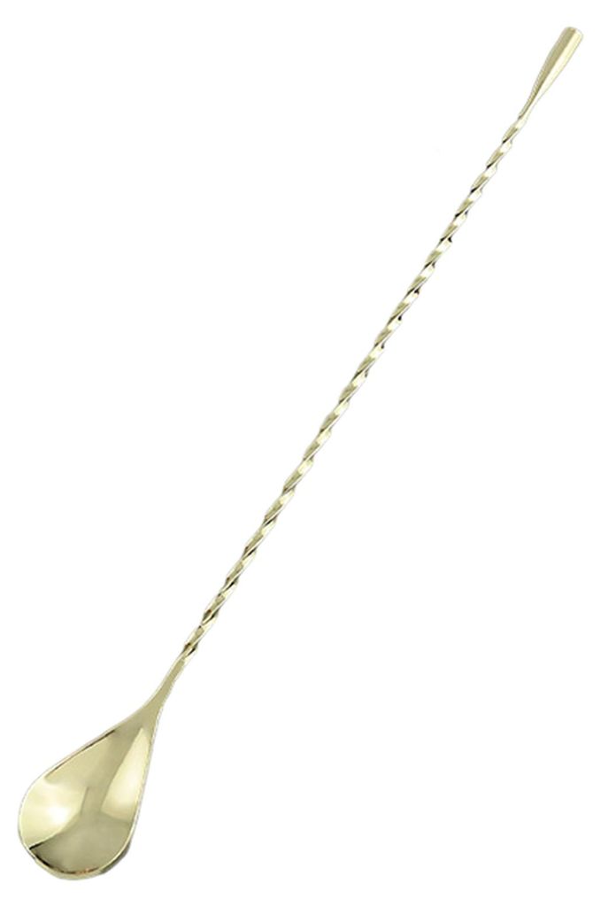 Langer Barlöffel aus Edelstahl, Cocktailrührlöffel mit Spiralmuster, Cocktailrührer für Barkeeper und den Heimgebrauch