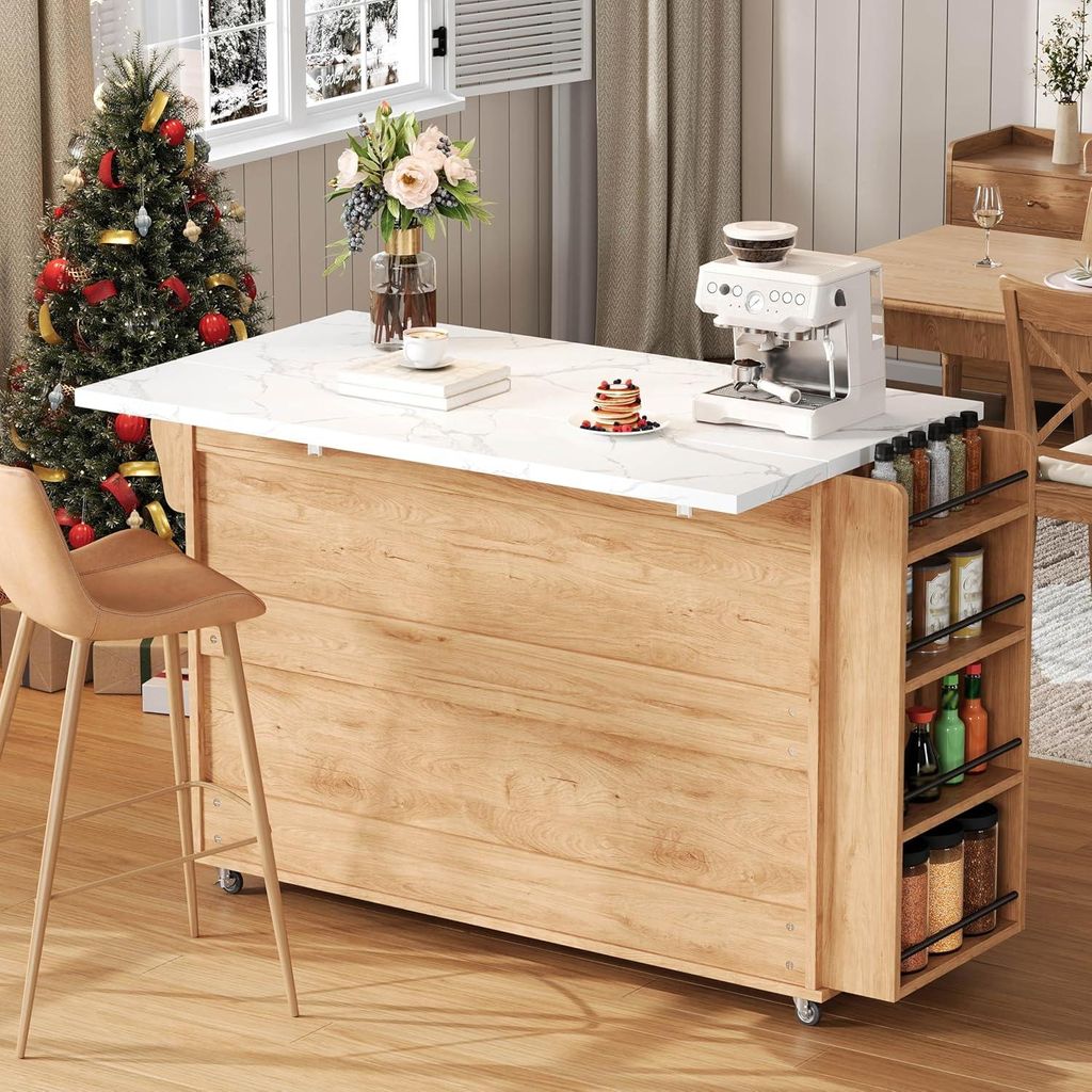 Mobilna wyspa kuchenna o wymiarach 120x45(70) x90 cm w Zdjęcie produktu 
