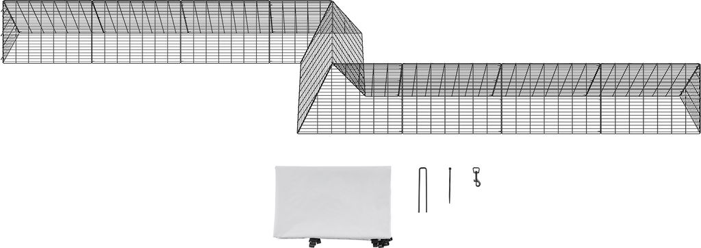SucceBuy Tunnel pour poules, 287 x 78,7 x 24,2 pouces (L x Image du produit 