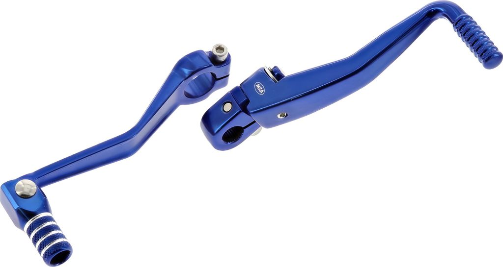 SET Kickstarterhebel + klappbaren Fußschalthebel - Farbe: blau - für Enduro, Sport, Tuning
