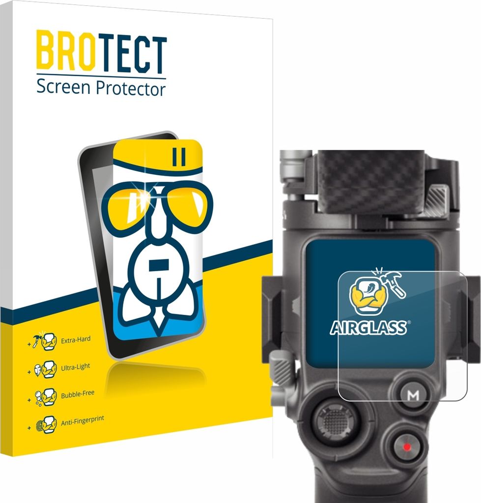 BROTECT Schutzglas für DJI RS 4 Pro Schutzfolie Panzer Folie Glas Display Schutz klar