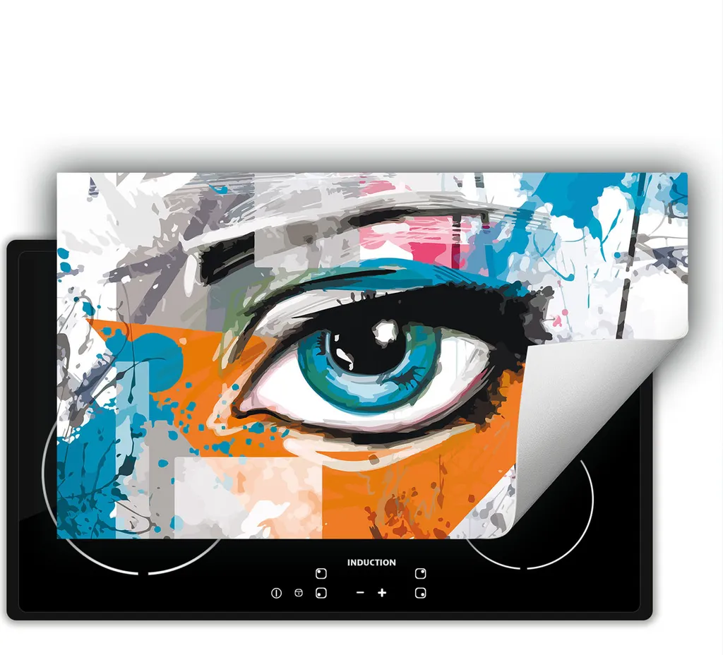 Coprifornelli Induzione 90x52 DarHaus | Protezione Design Roll-up Occhio