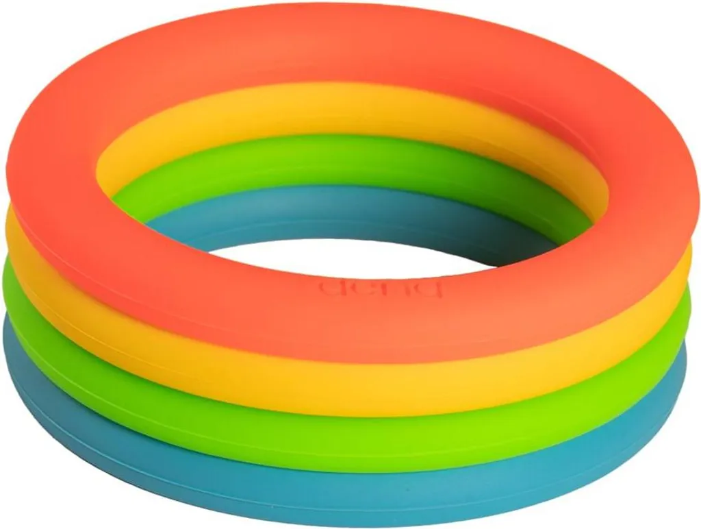 Bagues Dëna Neon incassables en silicone - Jouet libre et créatif