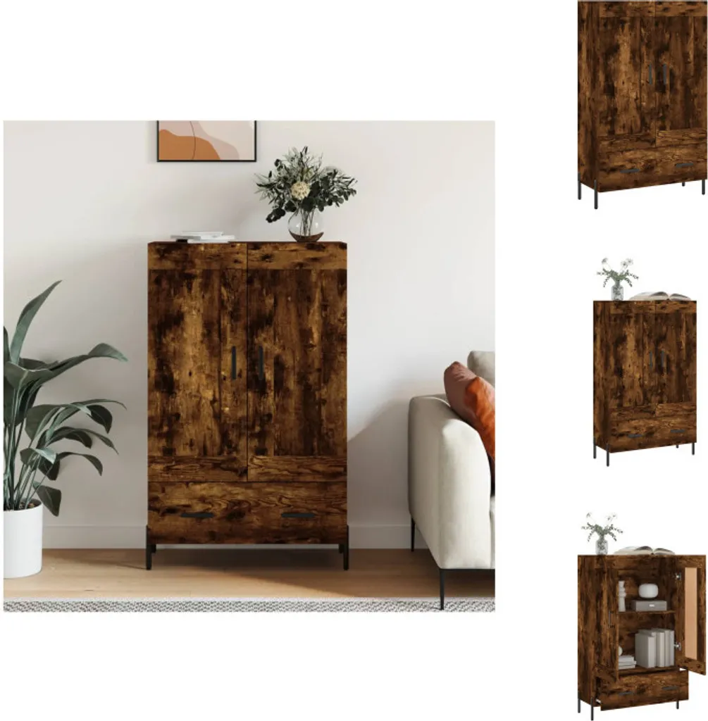 vidaXL Credenza 69,5x31x115 cm in Legno Multistrato Rovere