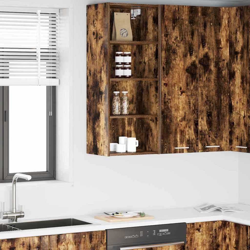 "Schlussverkauf" Hängeschrank Küche - moderne Küchenschrank - 1 pc - Geräucherte Eiche 40x29,5x100 cm Holzwerkstoff C10237