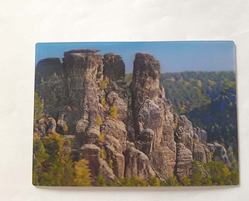 3 D Ansichtskarte Elbsandsteingebirge, Postkarte Produktbild 