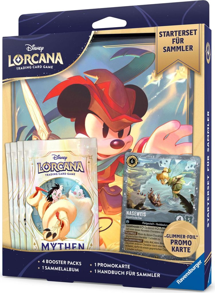 A product box for a Disney Lorcana trading card game starter set.