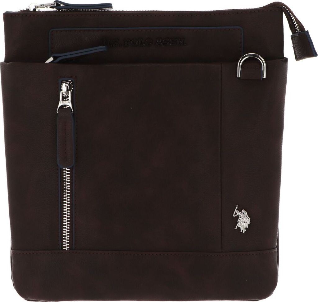 U.S. POLO ASSN. Umhängetasche Cambridge Flat Crossbody Bag Dark Brown braun
