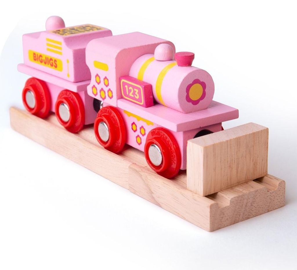 Moteur Bigjigs Rail Pink avec tender Image du produit 