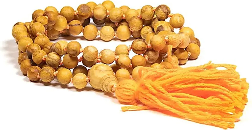 Mala Palo Santo pour Méditation et Yoga avec Perle Guru - 0,9 cm