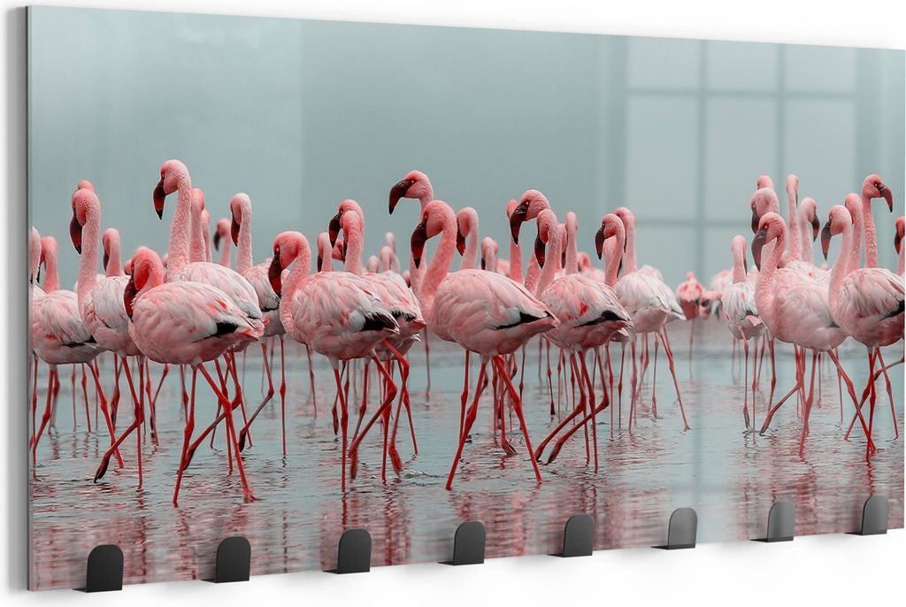 DEQORI Kleiderhaken Glas 60x30 cm 'Rosa Reflexion' Wand Garderobe beschreibbar Paneel