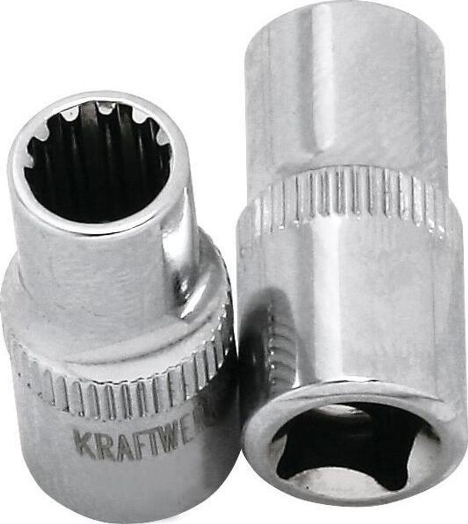 KRAFTWERK 330150, Buchse, 1/2", Metrisch/imperial, 2 Kopf/Köpfe, 15 mm, 19/32"