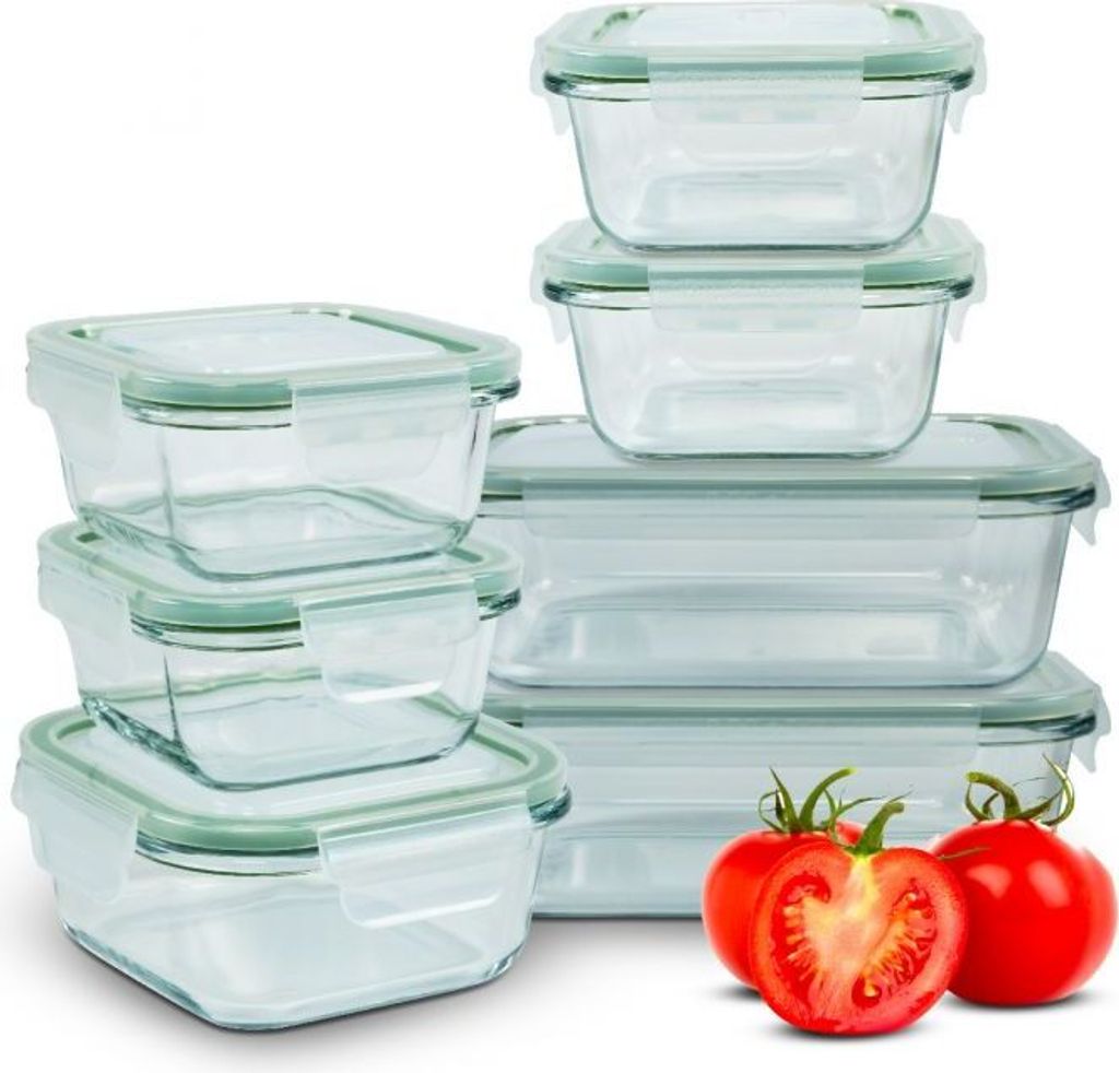 classbach® Skleněné dózy na potraviny s víkem | sada 7 kusů Obrázek produktu 