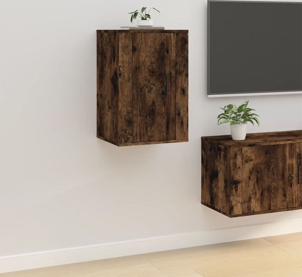 "2026 Promotion" TV-Wandschrank - TV-Möbel - Räuchereiche 40x34,5x60 cm - TV-Regal CC28145