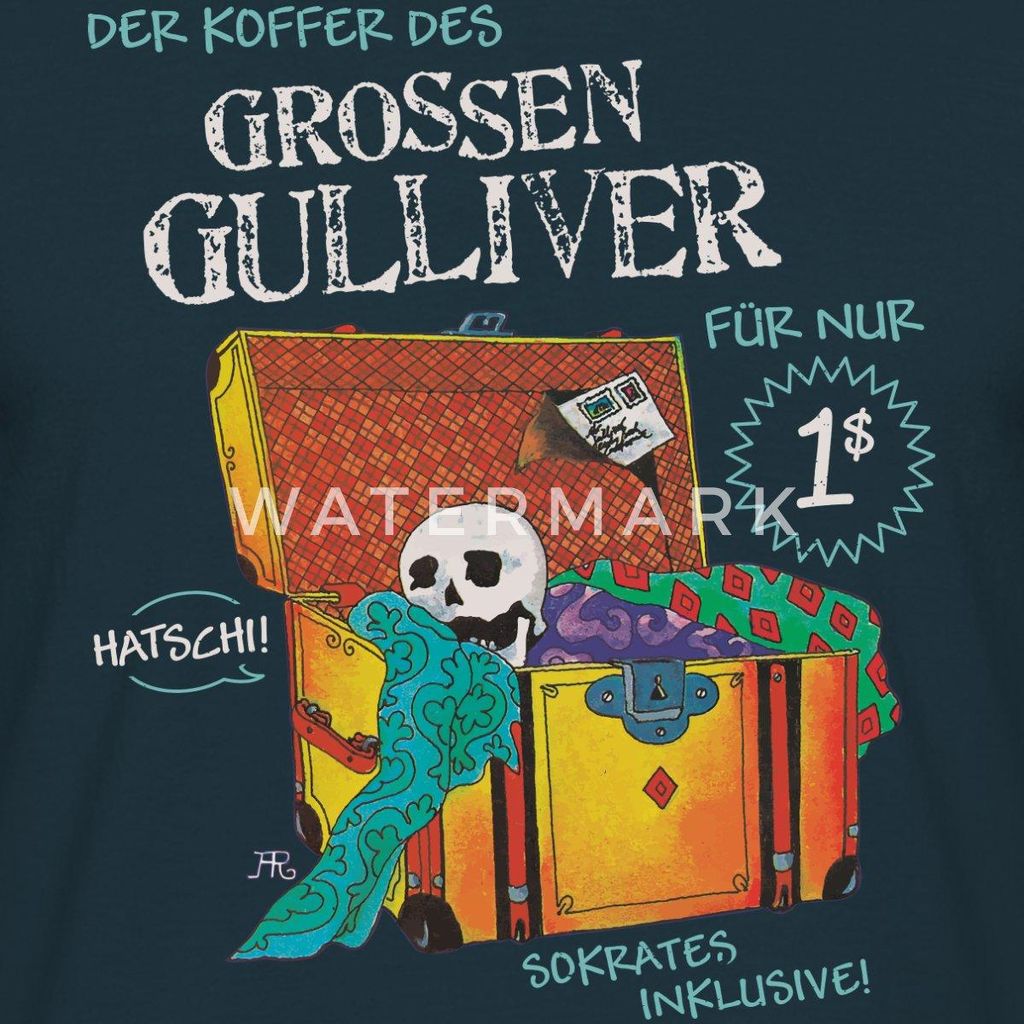 Spreadshirt Die Drei Fragezeichen Und Der Sprechende Totenkopf Männer T-Shirt, M, Navy