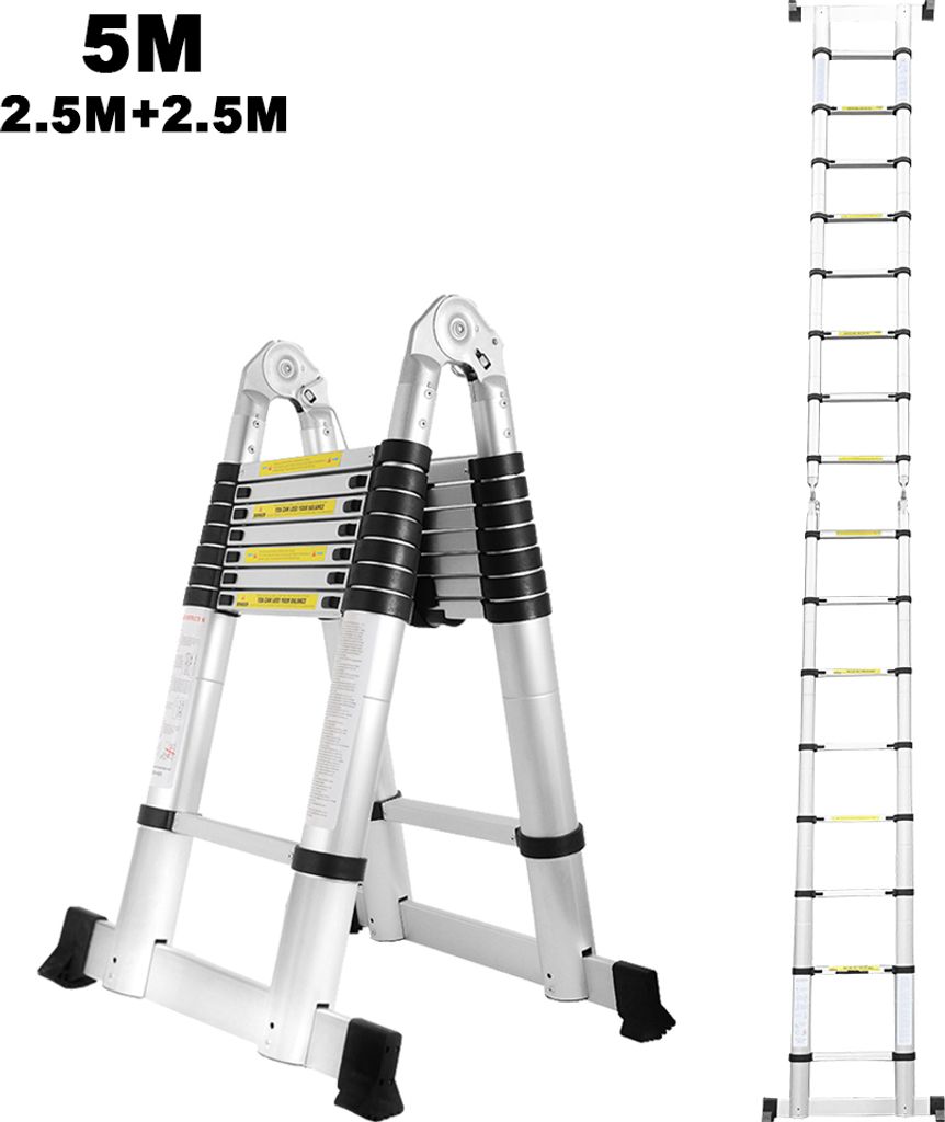 Hengda 5M (2,5+2,5M) Scala telescopica Scala multiuso in Immagine del prodotto 