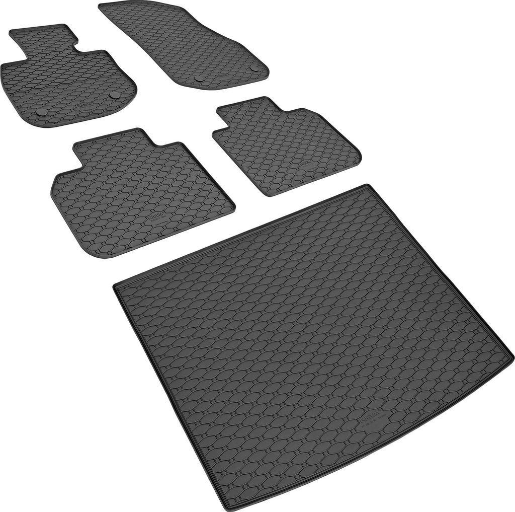 Passgenaue Gummifußmatten und Laderaumwanne von Z4L passend für BMW iX2 ab 2024