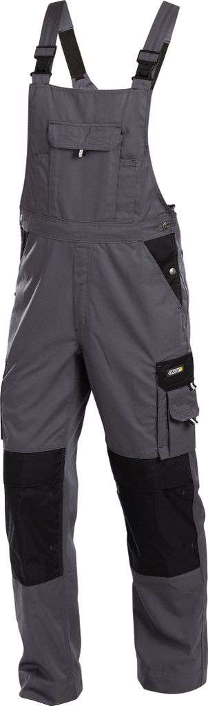 DASSY Versailles Zweifarbige Arbeitslatzhose mit Kniepolstertaschen ZEMENTGRAU/SCHWARZ Gr.52 Länge: MINUS