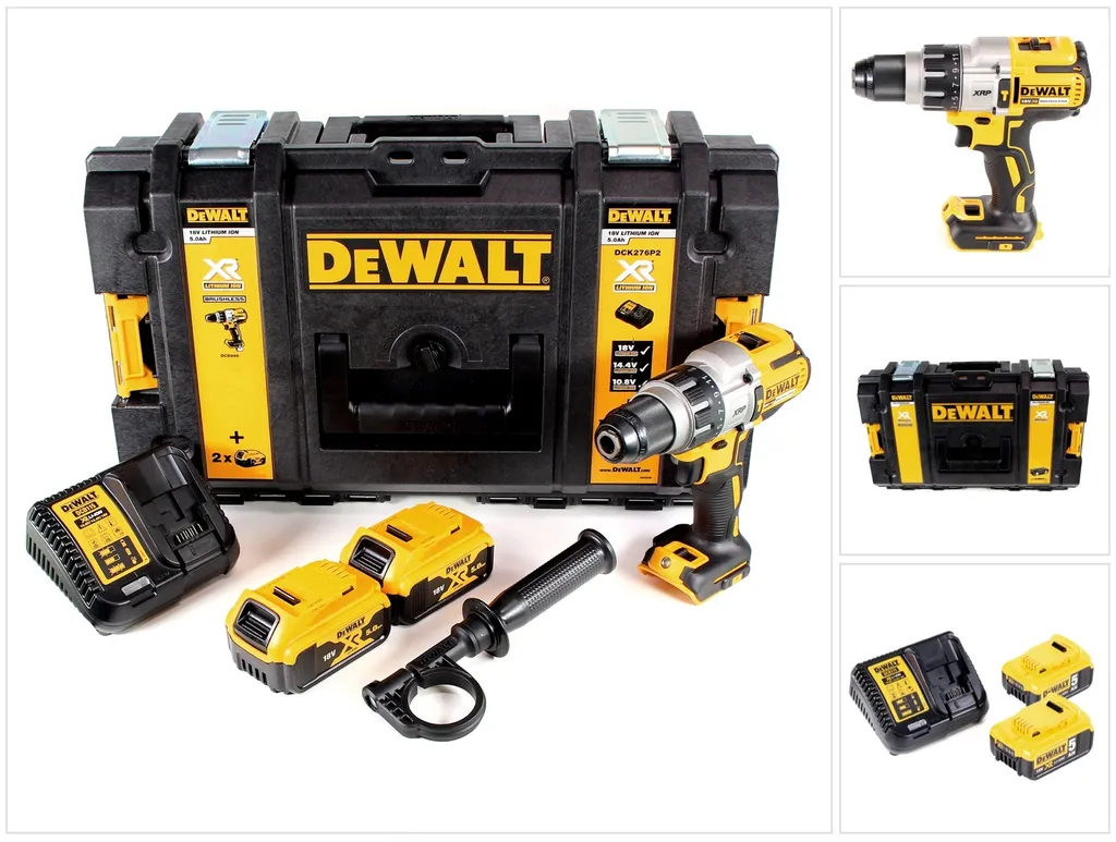 Perceuse sans fil DeWalt DCD 996 P2 avec moteur Brushless et 95Nm Pro