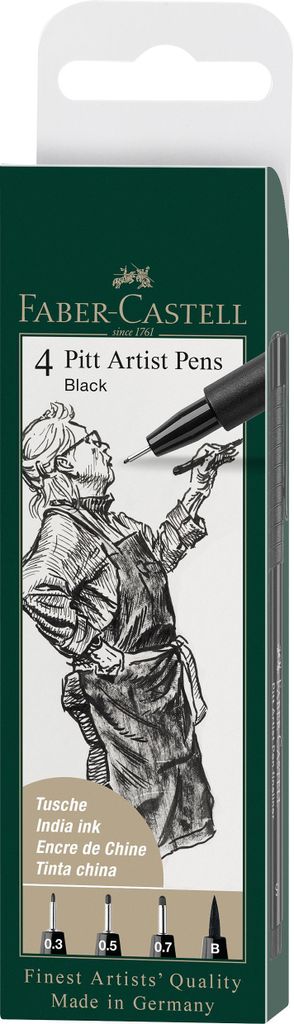 Penna a inchiostro FABER-CASTELL PITT per artisti, nero, Immagine del prodotto 