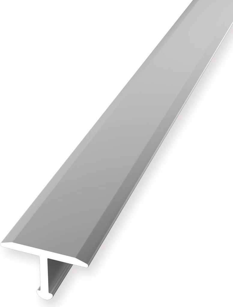 Bauprofil 6 x 14 x 2700 mm Biegbares T-Profil Montageprofil Metallleiste Aluminium eloxiert Glatt Ungebohrt Silber Küberit