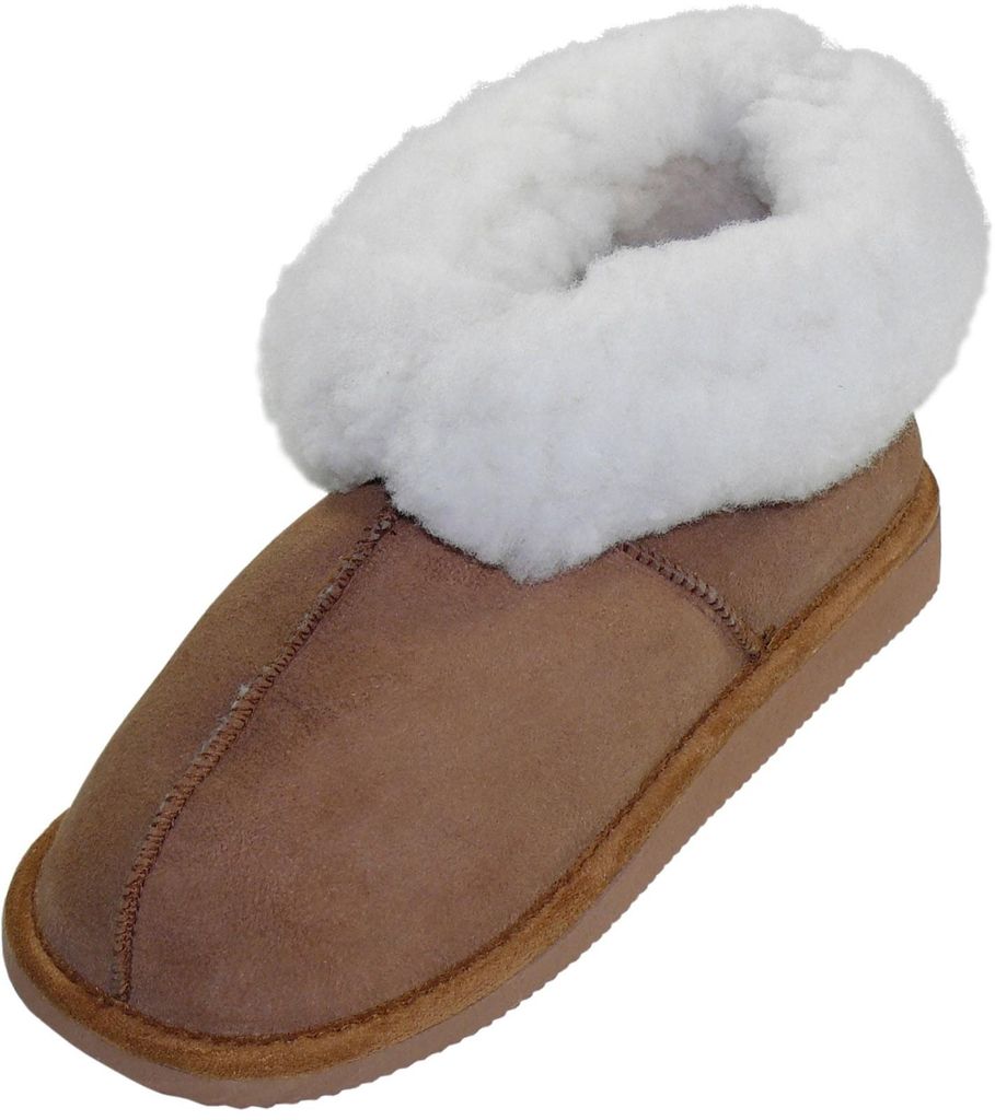 Harrys-Collection Hausschuhe Lammfell Pantoffeln feste Produktbild 