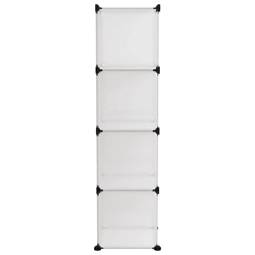 Meuble de rangement 9 cases modulables en plastique PP transparent - 4