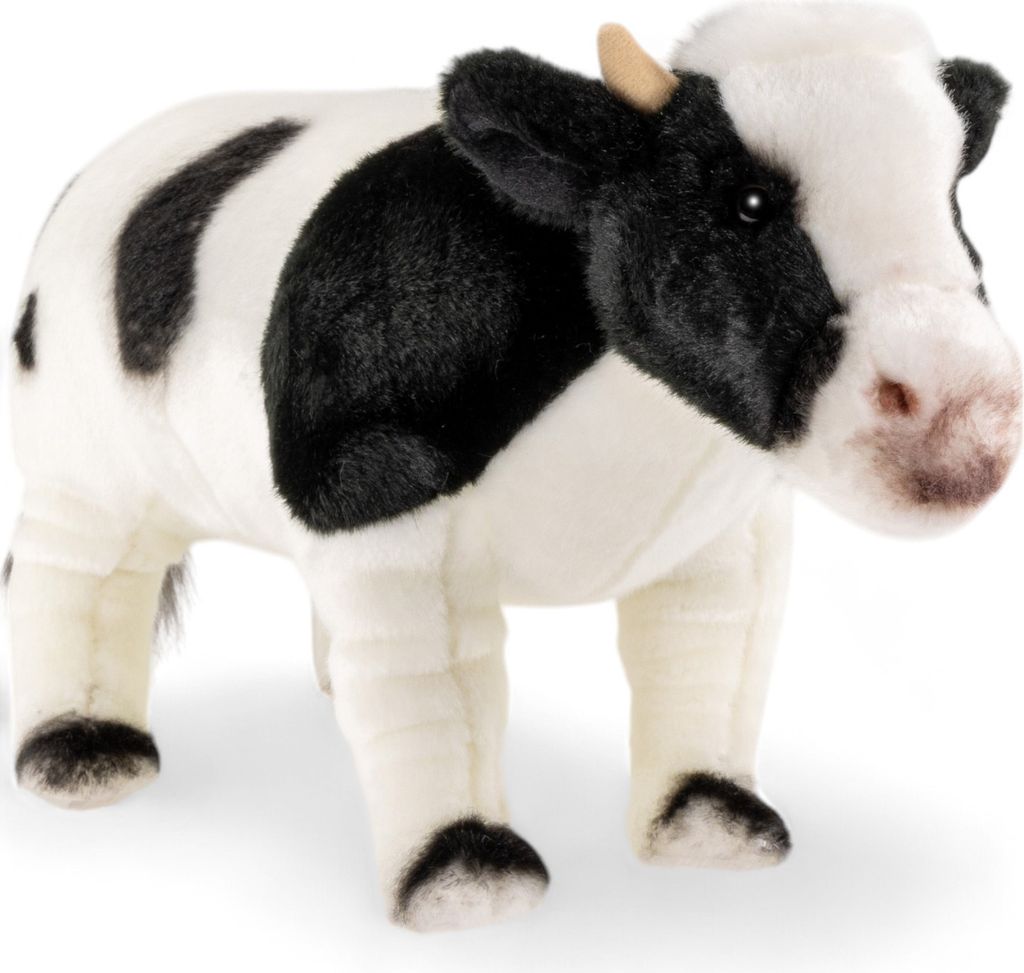 Carl Dick Kuh schwarz-weiß stehend ca. 36cm Plüschtier, Stofftier, Kuscheltier 3658