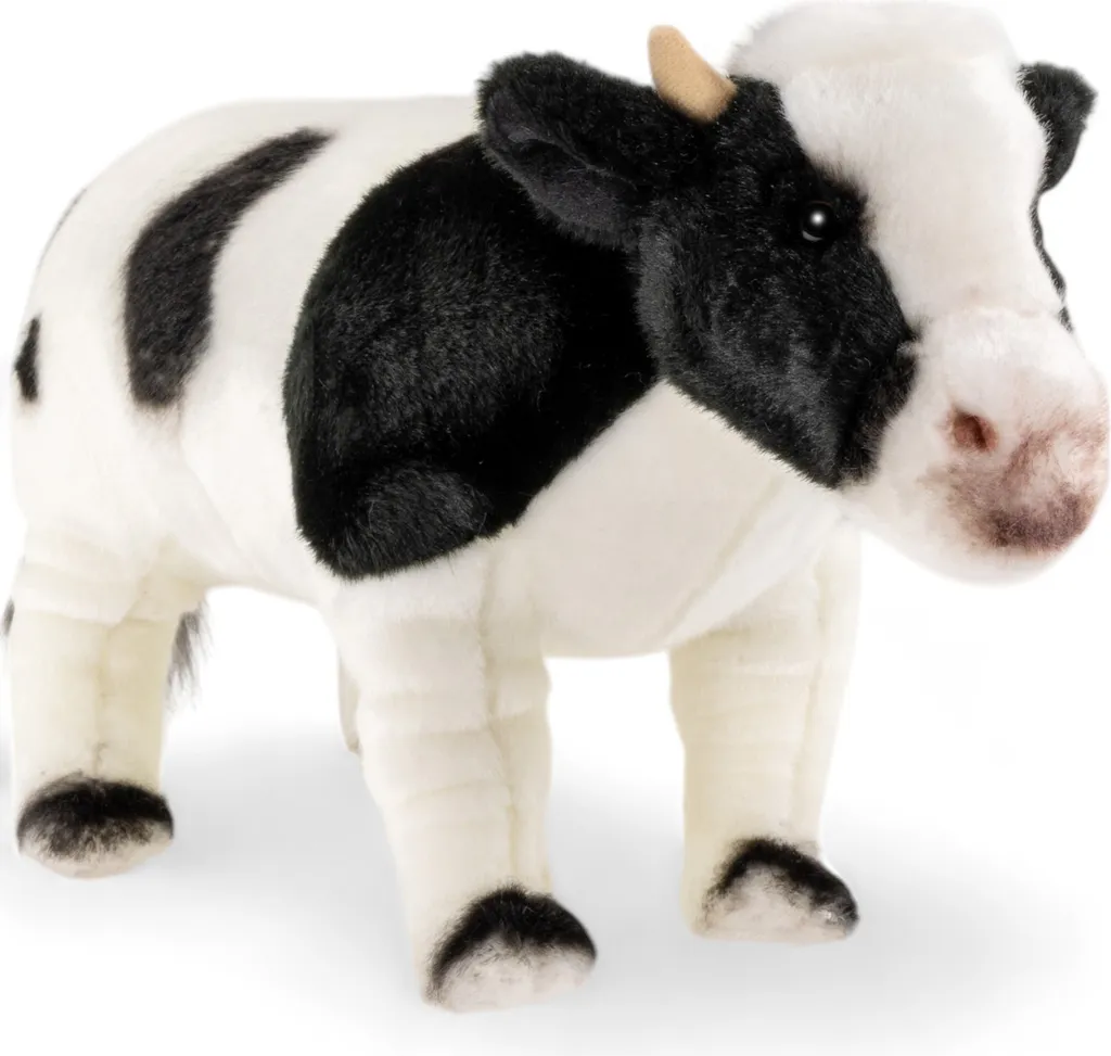 Peluche Vache Réaliste 36cm : Le Compagnon Idéal et Robuste pour Enfants
