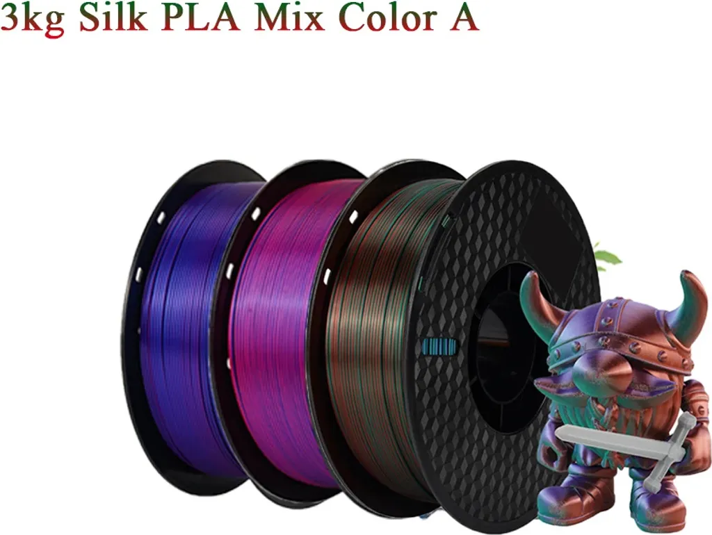 Filament pour Impression 3D Large Format Silk PLA Triple MIX A 3 kg