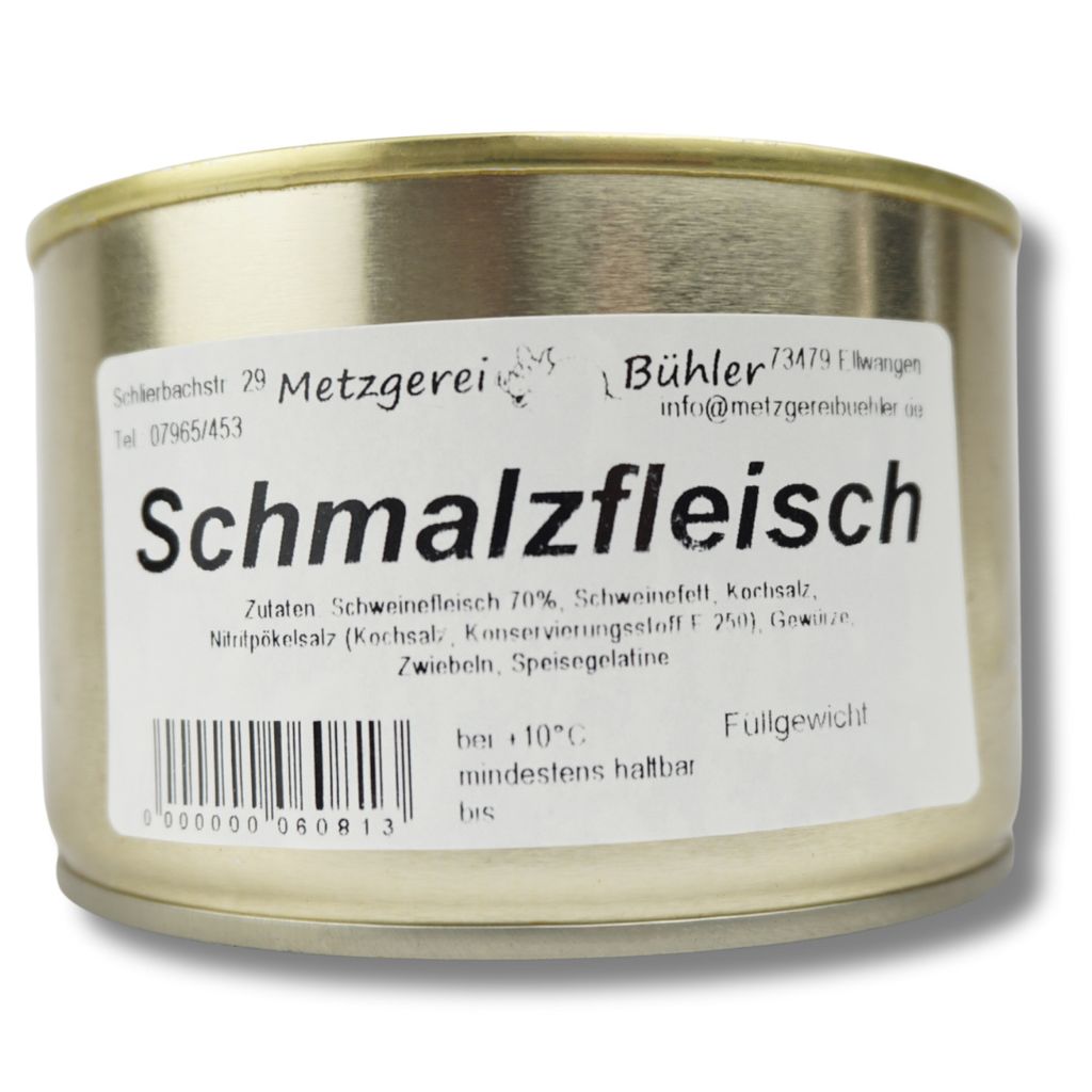 Schmalzfleisch Griebenschmalz Dosenwurst Wurstkonserve 200g Produktbild 